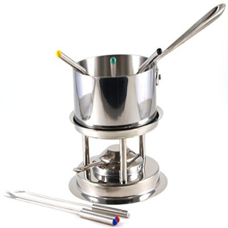 Estia Gourmet Polished 18/10 Stainless Steel Fondue Accessory Set