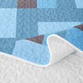 thumbnail image 5 of Meiyoeat Pixel Camo Pattern Quilt King,Soft Mosaic Block Print King Coverlet Set,Light Blue Gray, 5 of 7