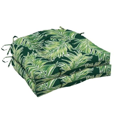 Tropical Outdoor Furniture Arden Selections Emerald Tropical 18 x 20 in. Outdoor Wicker Seat Cushion, Set of 2 ()