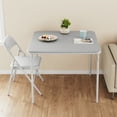 thumbnail image 6 of Aoile 33.6" Folding Card Table, Portable Board Game Table with PU Soft Cushion & Anti-slip Foot Covers, Metal Foldable Table for Home, Parties, Picnics, Gray, 6 of 9