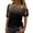 #7-Gold, variant on Pntutb Women's Casual Print T-Shirt Mesh Off-The-Shoulder Patchwork Short Sleeve Tops