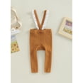 thumbnail image 2 of Cenuakty Baby Boys Girls Suspender Pants, Sleeveless Lace Trim Ribbed Knit Overalls Leggings, 2 of 9