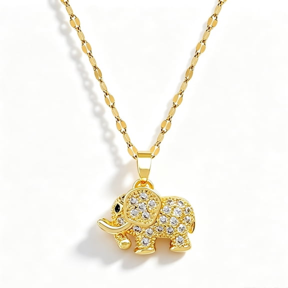 Ladies' elephant pendant necklace, exquisite chain necklace, fashionable daily wear