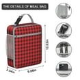 thumbnail image 2 of Retro Plaid Insulated Lunch Box Student Reusable Lunch Bag Water-Resistant Lunch Box Containers Work Travel, 2 of 4