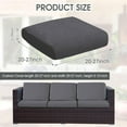 thumbnail image 4 of 4 Pack 100% Waterproof Patio Sofa Cushion Covers, Stretch Outdoor/Indoor Individual Seat Cushion Cover Furniture Protector Sofa Slipcover, Dark Gray, 4 of 8