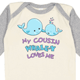 thumbnail image 4 of Inktastic My Cousin Whale-y Loves Me Boys or Girls Long Sleeve Baby Bodysuit, 4 of 5