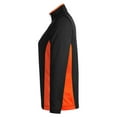 thumbnail image 6 of Harriton M786W Women's Flash Snag Protection Plus IL Colorblock Quarter-Zip Pullover-Black/ Team Orange-2XL, 6 of 6