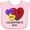 AD-Pink, variant on Inktastic 1st Valentine's Day Hearts Boys or Girls Baby Bib