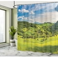 thumbnail image 5 of Ambesonne Landscape Shower Curtain, Tuscany Italy Farms, 69"Wx70"L, Sky Blue Apple Green, 5 of 5