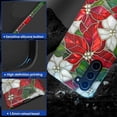 thumbnail image 5 of Case for Samsung Galaxy S23, Poinsettia Stained Glass Christmas Floral Phone Case Military-Grade Drop Protection Cover for Women Girl - Glossy, 5 of 7
