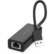 LENTION USB 3.0 Gigabit Ethernet Adapter,1000M RJ45 Network Connector Compatible MacBook,Windows,Chrome(HU404GE,Black)