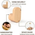 thumbnail image 5 of ABCISI Wood Wall Hooks, Modern Minimalist Wood Hooks Wall Mounted, Natural Wooden Wall Coat Hook Rack, Wooden pegs for Hanging Hat, Towel, Robe, Bag (Pack of 2pcs), 5 of 13