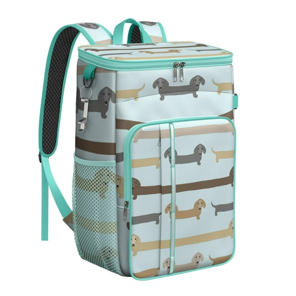 Dog Lover Gift Backpack Cooler – Leakproof Insulated Bag with Cute Paw Print and Floral Accents, Perfect for Camping & Picnics