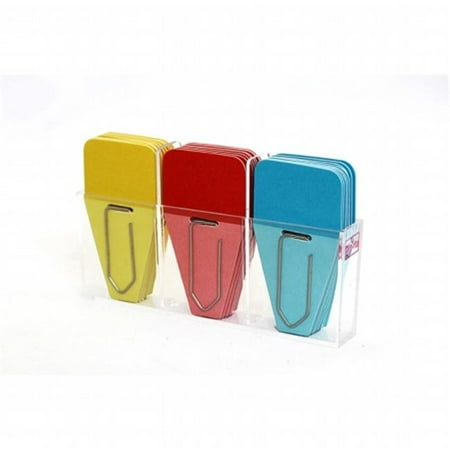Index Tab Clips - Clip-Rite, Inc. CRT108 Solid Clip Tabs 24Pk Red Blue