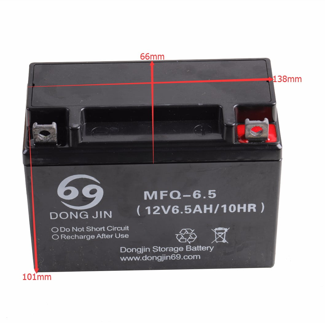 MFQ-6.5 12V 6.5AH Motorcycle Battery for Scooter Go Kart ATV Quad Buggy Pit Dirt Bike 50cc 70cc 110cc 110cc 125cc 4 Wheeler Motorcycle Taotao Coolster Kazuma Roketa 50CCA