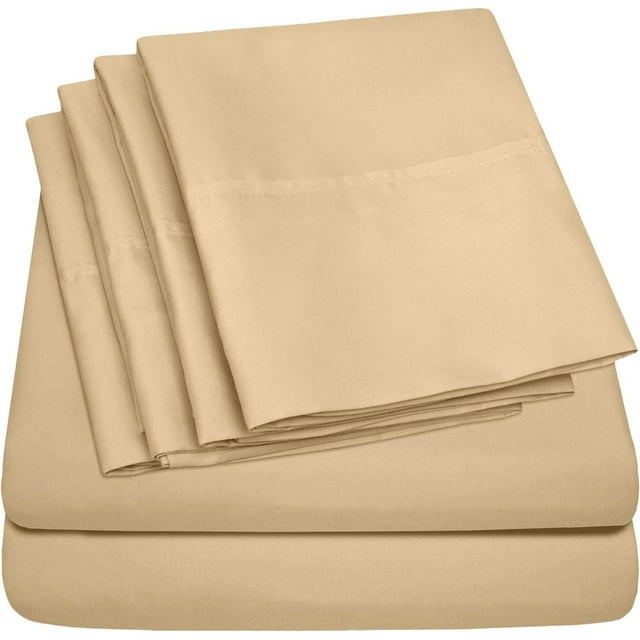 Piece Thread Count Egyptian Quality Deep Pocket Bed Sheet Set Pillow Cases Queen