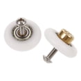 thumbnail image 4 of FUTUREORYY Shower Enclosures 2Pcs Round Arc Metal Shower Door Runners Replacement for Glass Sliding Doors, 4 of 8