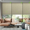 thumbnail image 1 of Yoolax Smart Motorized Cellular Shade Blackout Honeycomb Automatic Blinds Cordless Electric Blinds(100% Blackout Light Coffee,58"W x 72"H), 1 of 6