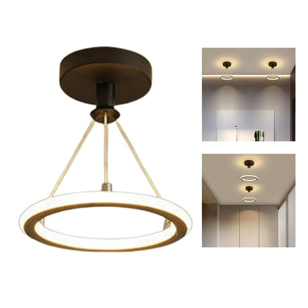 Lámpara De Techo LED Moderna - Araña Negra Y Dorada, 52 Cm, Luz Cálida, Para Salón O Dormitorio