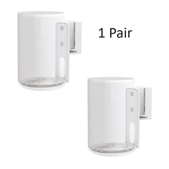 Sonora Wall Mounts for Sonos Era 100 Speakers (White, Pair)