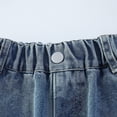 thumbnail image 5 of YUEHUA white jeans girls baggy, Girls Loose Denim Pants For Kids With Side Star Detail, 5 of 8