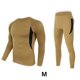 thumbnail image 2 of Qarigey Conjunto de ropa interior térmica para correr, ejercicio, Fitness, transpirable, cálido, camisas de manga larga, pantalones, ropa Ropa interior Marrón METRO, 2 of 6