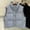 Light Blue, variant on Corduroy Vests for Women Button Down Cropped Sleeveless Puffer Jackets Bubble Puffy Stand Collar Padded Coat with Pocket Pink L