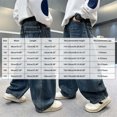 thumbnail image 3 of OJSFQUFP Boys' Jeans Spring and Fall Work Pants Loose Long Pants Straight Leg Pants (5-16Y) Kids Pants Relaxed Fit, 3 of 8