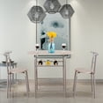 thumbnail image 3 of Patiojoy 3 PCS Kitchen Dining Set Compact Bistro Pub 2 Chairs & Table Grey, 3 of 5