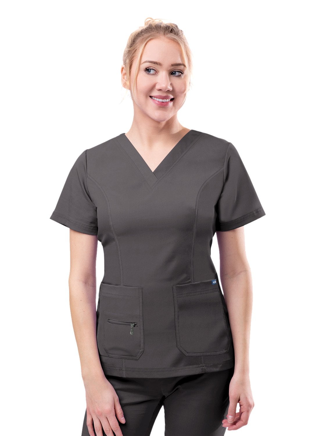 Adar Uniforms Women's Scrub Set Enhanced VNeck Top/Multi Pocket
