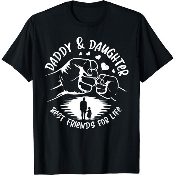 Daddy & Daughter Best Friends For Life Fist Bump Fathers Day T-Shirt