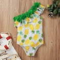thumbnail image 3 of Fesfesfes Toddler Kid Baby Girls Ruffle Print One Shoulder Monokini One-Piece Swimwear Swimsuit Beachwear Bathing Suit, 3 of 9