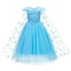 thumbnail image 3 of Disfraz de Frozen para niña, vestido de princesa Elsa, Anna, sirena, Rapunzel, Cenicienta, Bella, para fiesta de cumpleaños, 3 of 5