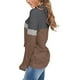 thumbnail image 2 of Puntoco Mujer Casual Pacthwork Manga Larga Sudaderas Cordón Pullover Capucha tops Blusa Puntoco Puntoco-1047, 2 of 4