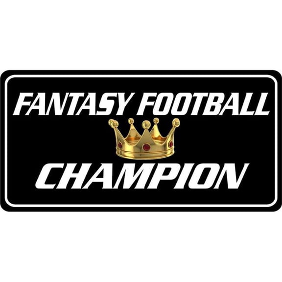 Fantasy Football Champion Crown Photo License Plate