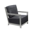 thumbnail image 2 of Benzara BM192123 Stainless Steel Framed Leatherette Accent Chair with Sleek Armrest - Black & Silver - 27 x 34 x 34 in., 2 of 4