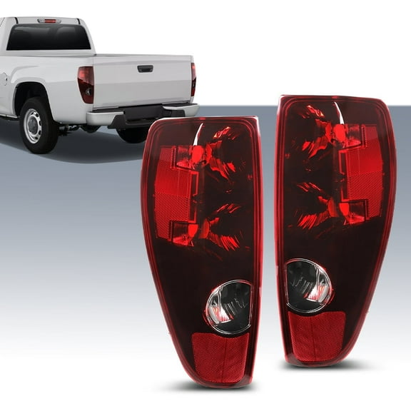PIT66 FIT FOR 04-12 FOR CHEVY COLORADO/GMC CANYON RED CLEAR REAR BRAKE TAIL LIGHTS