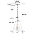 thumbnail image 3 of Crystorama Voss 3 Light Polished Nickel Mini Chandelier - 11"W x 14.75"H x 11"D, 3 of 6