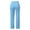 ZC Blue, variant on Women Casual Pants Womens Cargo Pants Daily Elastic Strap Waist Workout Solid Long Pants Casual Wide Leg Pants Blue L