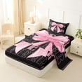 thumbnail image 2 of Erosebridal Cheerleader Bow Tie Twin Sheet Sets 3pcs for Teens,Girls Gymnastics Cheer Team Bedding,Microfiber Bedroom Decor, 2 of 5