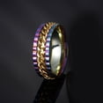 thumbnail image 6 of Titanium Stainless Steel Anxiety Ring for Women Men Fidget Spinner Ring, External Rotating Wonderful Gift, 6 of 8