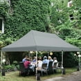 thumbnail image 5 of 10x20 Pop Up Canopy Tent, Ez Pop Up Outdoor Canopy Instant Shade, Adjustable Waterproof Commercial Tent with Roller Bag, 8 Stakes, 6 Sand Bags Grey, 5 of 6