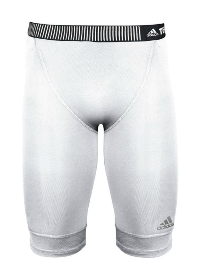 Adidas Men's Techfit 9 Climalite Compression Short (White, X-Large) 