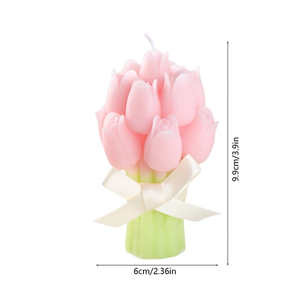 Bwiyojiz Home Decoration Holiday Products Tulips Bouquet Scented Candle Gift Ornament, Gifts for Yourself
