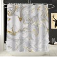 thumbnail image 2 of Marble Shower Curtain Texture Shower Curtains for Bathroom Decorative Abstract Modern Bathroom Curtain with 12Hooks 72"x72", 2 of 7