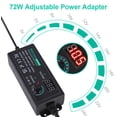 thumbnail image 2 of Fuente de alimentación Wefomey Universal Adaptador AC/DC de 3 V ~ 24 V, 3 A, 72 W, 2 of 7