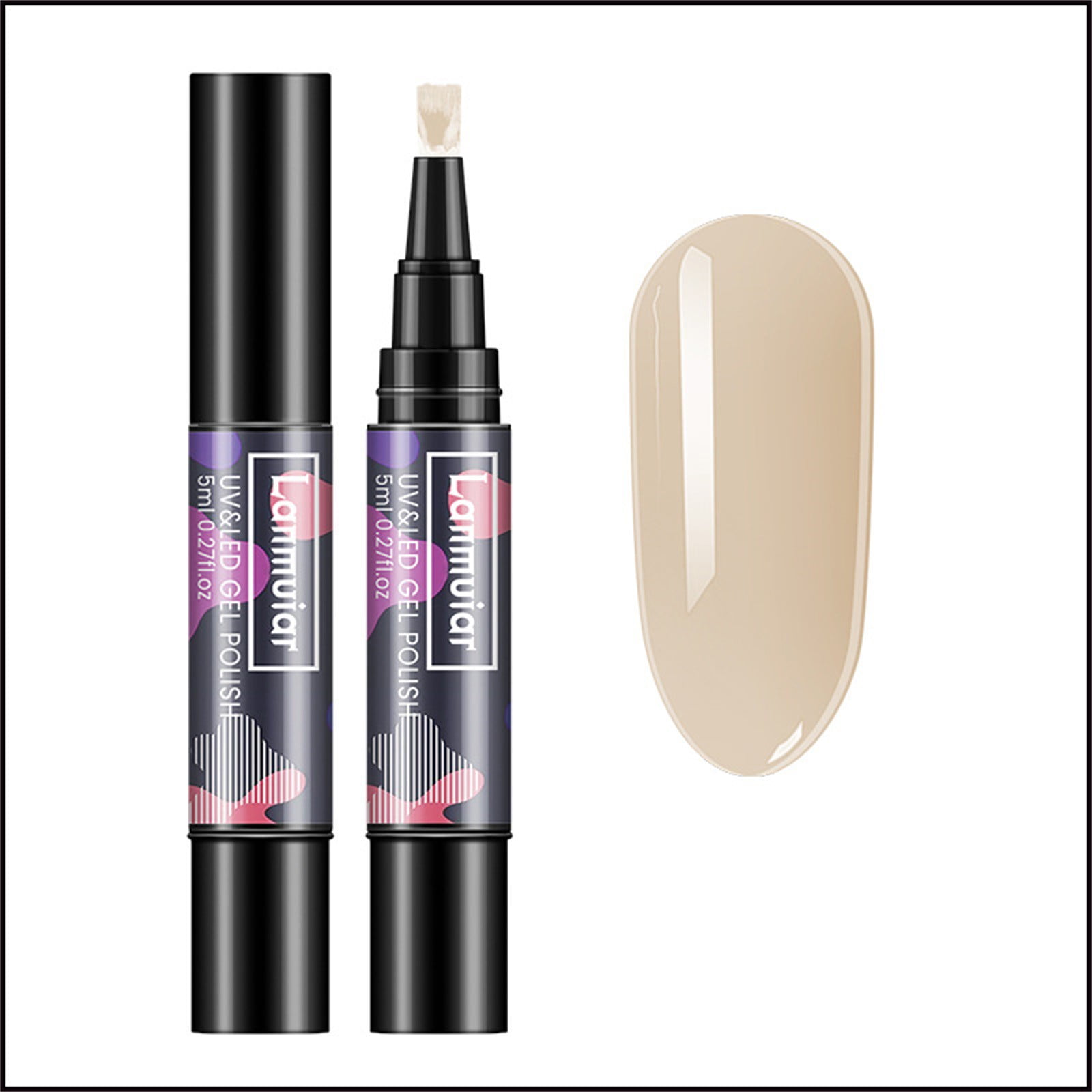 HGWXX7 Gel Nail Polish Pen 5ml Flash Manicure Tool Bottomless And Top