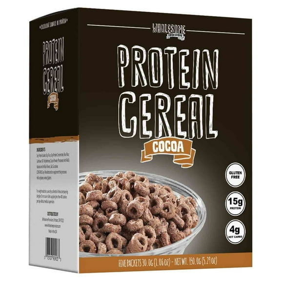 Protein Cereal, Low Carb Cereal, High Protein Cereal, 15g Protein, 4g Net Carbs, High Performance Cereal (Cocoa)