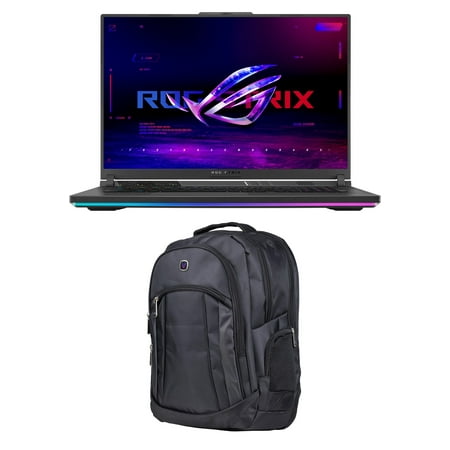 ASUS ROG Strix G18 G814 Gaming/Entertainment Laptop (Intel i9-14900HX 24-Core, 18in 240 Hz Wide QXGA (2560x1600), GeForce RTX 4070, 32GB DDR5 5600MHz RAM, Win 10 Pro) with 1680D Backpack