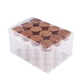 thumbnail image 4 of CIMAXIC 12 Pcs 25ML Bocal de Rangement en Verre Transparent Réservoir Boîtes Scellées Nourriture Fleur Thé Fruits Secs Grains Contenant de Rangement avec Bouchons en Liège,2.6"X1.18"X1.18 Pouces, 4 of 4